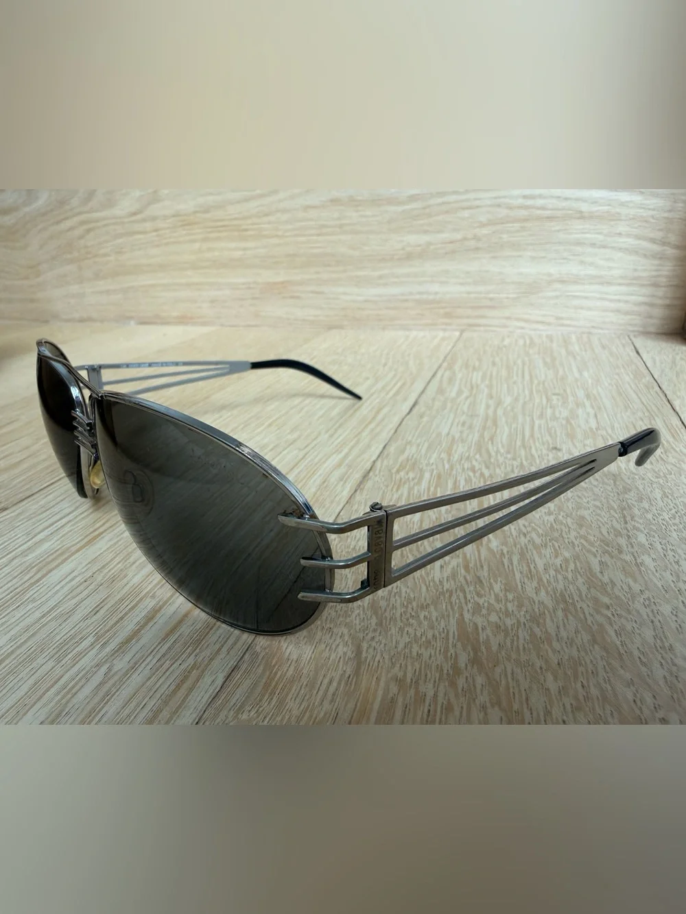 Authentic Roberto Cavalli Mens Sunglasses Silver with Dark Smoke Lenses